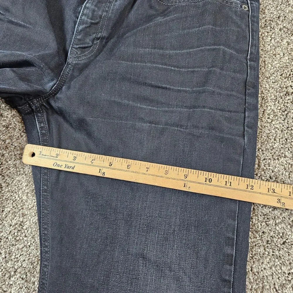 Banana Republic Jeans Mens 35x33 Black Vintage Straight Distressed Whiskering